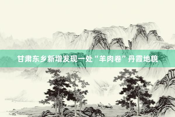 甘肃东乡新增发现一处“羊肉卷”丹霞地貌