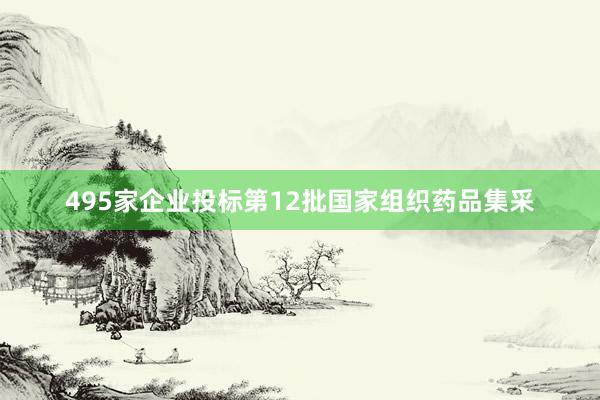 495家企业投标第12批国家组织药品集采