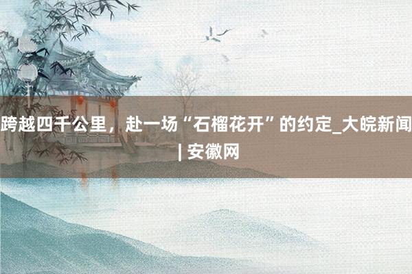 跨越四千公里，赴一场“石榴花开”的约定_大皖新闻 | 安徽网