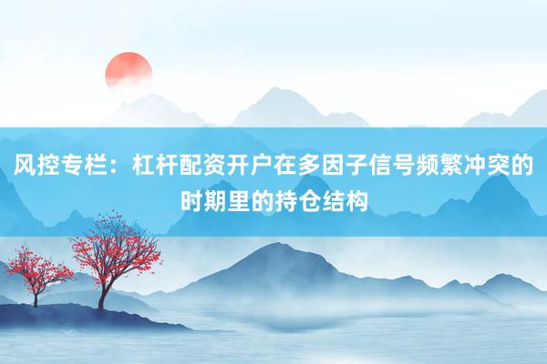 风控专栏：杠杆配资开户在多因子信号频繁冲突的时期里的持仓结构