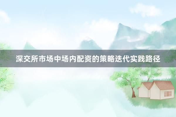 深交所市场中场内配资的策略迭代实践路径