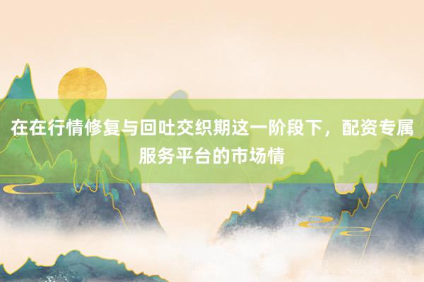在在行情修复与回吐交织期这一阶段下，配资专属服务平台的市场情
