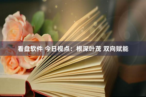 看盘软件 今日视点：根深叶茂 双向赋能