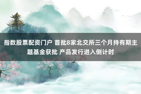 指数股票配资门户 首批8家北交所三个月持有期主题基金获批 产品发行进入倒计时